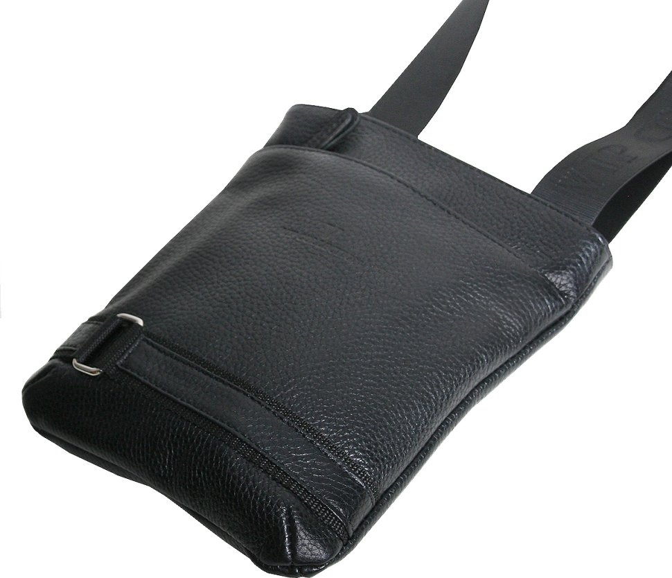 Вместительная мужская сумка-планшет вертикального типа из натуральной кожи флотар Vip Collection (21077)