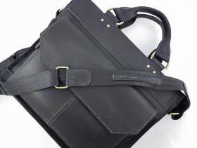 Зручна чоловіча сумка портфель на три відділення з вінтажній шкіри VATTO (11687) - 2