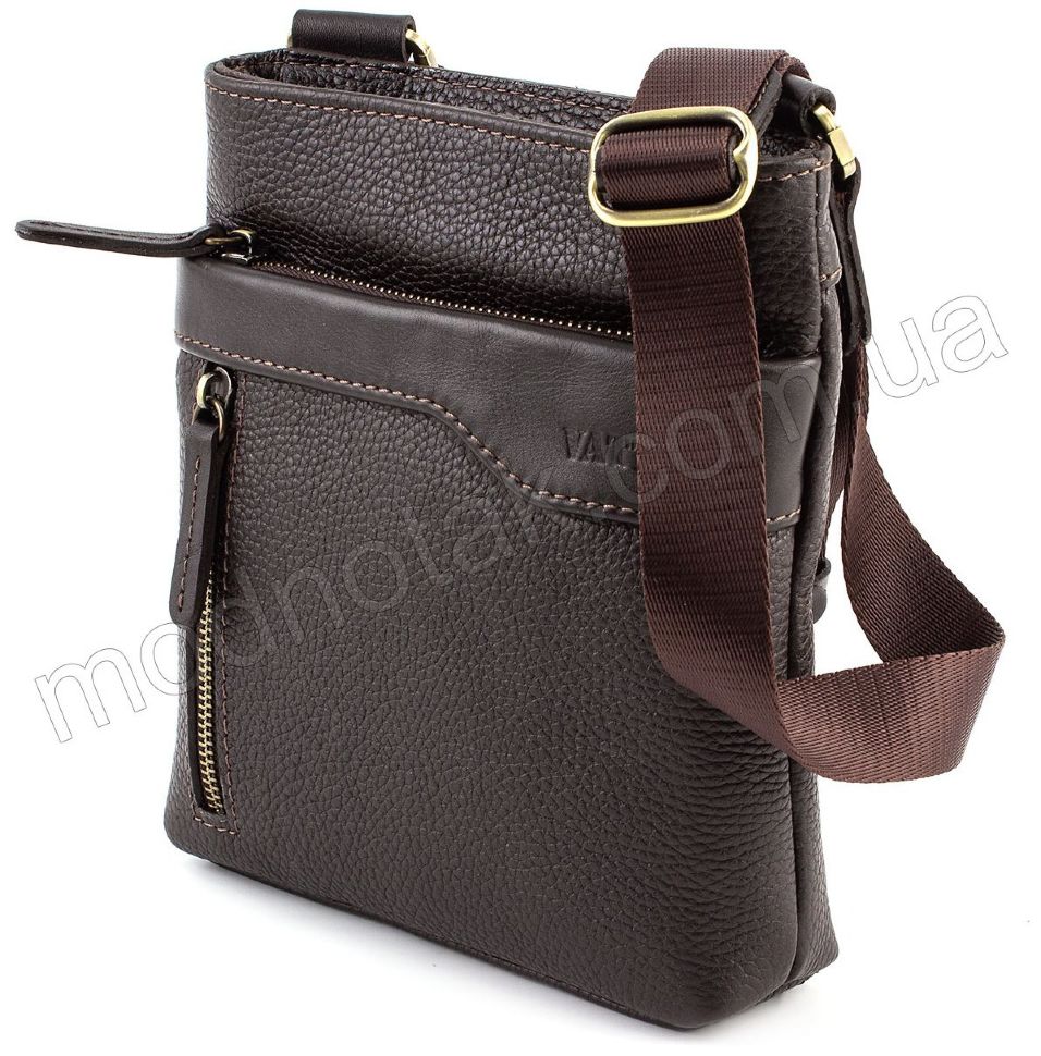 Мужская сумка коричневого цвета на плечо VATTO (11886)