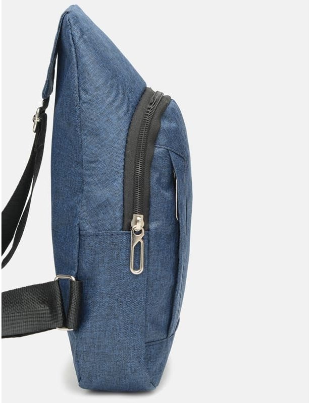 Синяя мужская текстильная сумка-слинг через плечо Monsen (56745)