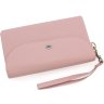 Женский кожаный кошелек-клатч большого размера в светло-розовом цвете ST Leather (14033) - 3