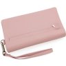 Женский кожаный кошелек-клатч большого размера в светло-розовом цвете ST Leather (14033) - 4