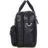 Вместительная деловая кожаная сумка черного цвета VINTAGE STYLE (14419) - 5