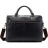 Кожаная мужская сумка для ноутбука черного цвета VINTAGE STYLE (14662) - 3