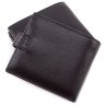 Солидное мужское портмоне черного цвета из натуральной кожи KARYA (0965-45) - 3