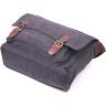 Мужская черная текстильная сумка-мессенджер Vintage (2421240) - 3