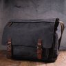 Мужская черная текстильная сумка-мессенджер Vintage (2421240) - 7