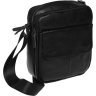 Мужская кожаная сумка на два отделения в черном цвете Borsa Leather (21905) - 1