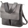 Качественная сумка-мессенджер из винтажной кожи черного цвета SHVIGEL (11078) - 1