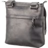 Качественная сумка-мессенджер из винтажной кожи черного цвета SHVIGEL (11078) - 2