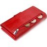 Женский кошелек из натуральной лакированной кожи красного цвета KARYA (2421032) - 7