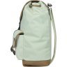 Женский стильный рюкзак бежевого цвета из текстиля с фиксацией на клапан Bagland (55746) - 2