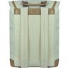 Женский стильный рюкзак бежевого цвета из текстиля с фиксацией на клапан Bagland (55746) - 3
