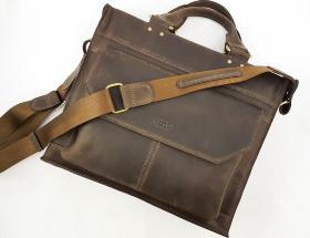 Мужская стильная сумка из винтажной кожи VATTO (11688) - 2