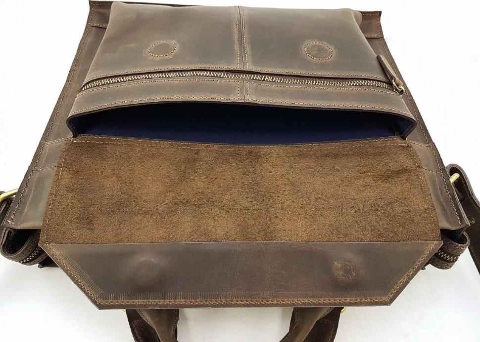 Мужская стильная сумка из винтажной кожи VATTO (11688)