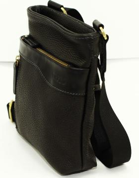 Небольшая кожаная сумка Флотар через плечо черного цвета VATTO (11887) - 2