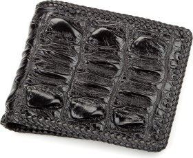 Черное портмоне из натуральной крокодиловой кожи CROCODILE LEATHER (024-18186)