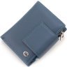 Синий женский кошелек из натуральной кожи с хлястиком на магните ST Leather 1767246 - 3