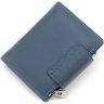 Синий женский кошелек из натуральной кожи с хлястиком на магните ST Leather 1767246 - 4
