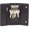Большая ключница-кошелек из натуральной кожи флотар черного цвета ST Leather 1767346 - 2