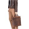 Мужская сумка под ноутбук и документы из винтажной кожи светло-коричневого цвета Visconti Axel 69146 - 2