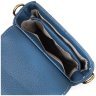 Синяя вертикальная женская сумка из натуральной кожи с плечевым ремешком Vintage 2422310 - 5