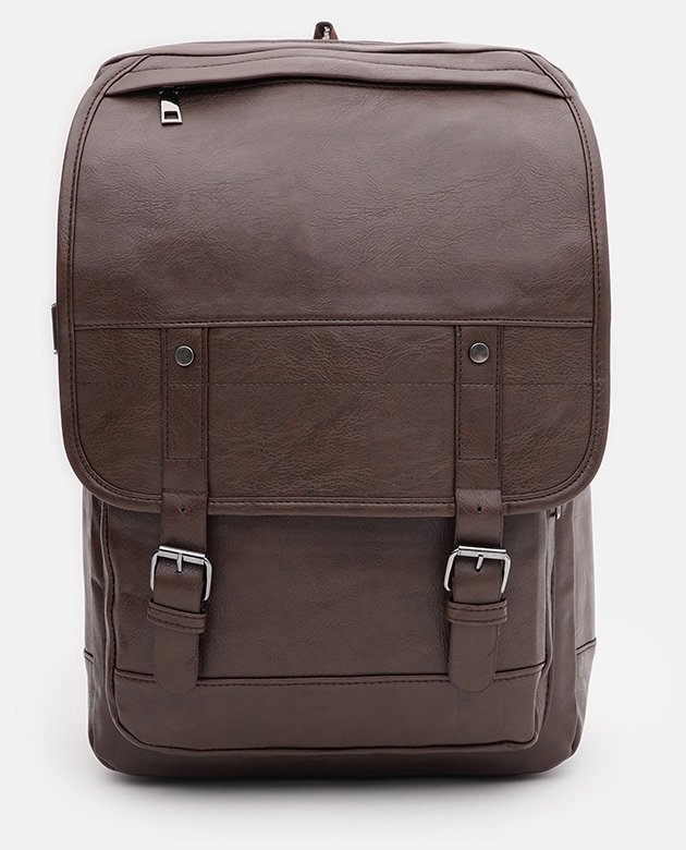 Большой мужской коричневый рюкзак из кожзама Monsen 71547