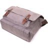 Серая горизонтальная мужская сумка для ноутбука из текстиля Vintage (2421241) - 3