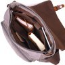 Серая горизонтальная мужская сумка для ноутбука из текстиля Vintage (2421241) - 5