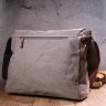 Серая горизонтальная мужская сумка для ноутбука из текстиля Vintage (2421241) - 8