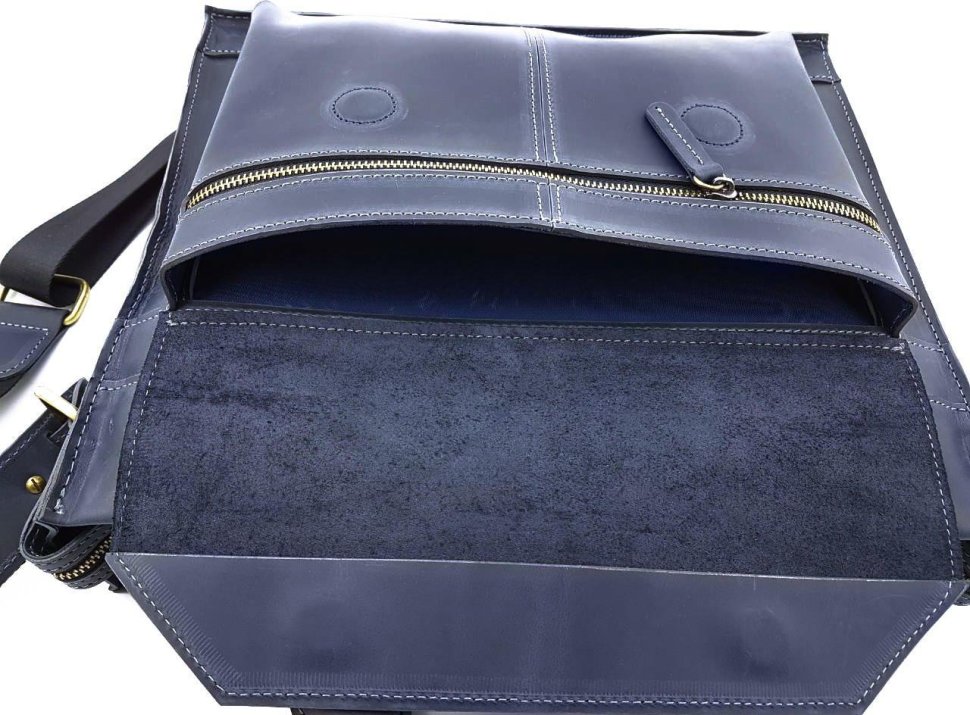 Функциональная деловая мужская сумка из винтажной кожи VATTO (11689)
