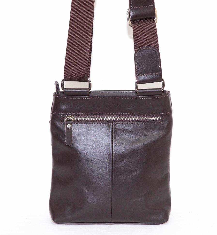 Кожаная коричневая сумка на плечо VATTO (11888)