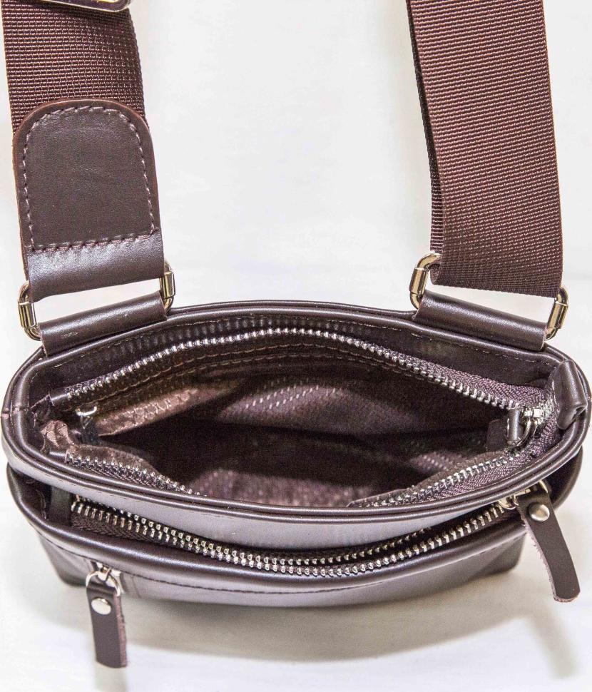 Кожаная коричневая сумка на плечо VATTO (11888)