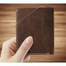 Компактный мужской бумажник из винтажной кожи коричневого цвета Vintage (2420064) - 2