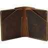 Компактный мужской бумажник из винтажной кожи коричневого цвета Vintage (2420064) - 3