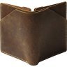 Компактный мужской бумажник из винтажной кожи коричневого цвета Vintage (2420064) - 4