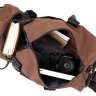 Вместительная спортивная сумка из плотного текстиля в коричневом цвете Vintage (20643) - 5
