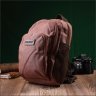 Коричневый мужской слинг-рюкзак из полиэстера на молнии Vintage 2422150 - 7