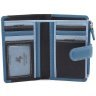 Синий женский кошелек среднего размера из натуральной кожи высокого качества Visconti 69247 - 2