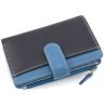 Синий женский кошелек среднего размера из натуральной кожи высокого качества Visconti 69247 - 3