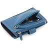 Синий женский кошелек среднего размера из натуральной кожи высокого качества Visconti 69247 - 5
