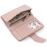 Большой женский кошелек из фактурной кожи пудрового цвета под много карт Ashwood 69647 - 5