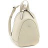 Светло-бежевый женский рюкзак маленького размера из фактурной кожи KARYA 69747  - 1