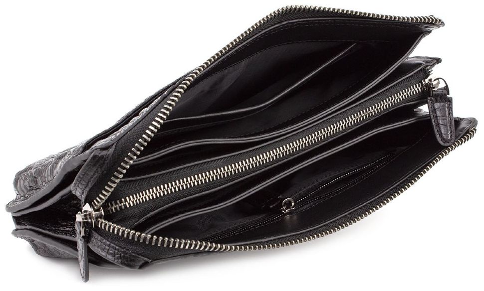 Мужской кожаный клатч с оригинальным тиснением H.T Leather (10464)