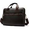 Мужская кожаная деловая сумка для ноутбука коричневого цвета VINTAGE STYLE (14670) - 1