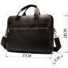 Мужская кожаная деловая сумка для ноутбука коричневого цвета VINTAGE STYLE (14670) - 11