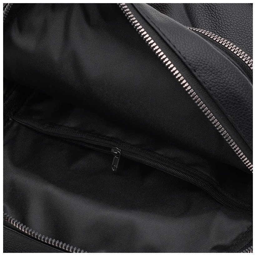Женский рюкзак из экокожи в классическом черном цвете Monsen 71848