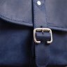 Темно-синяя мужская сумка из винтажной кожи с клапаном SHVIGEL (11015) - 8
