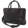 Вместительная кожаная сумка для ноутбука и документов формата А4 с плетением - H.T Leather (10146) - 3