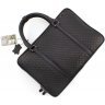 Вместительная кожаная сумка для ноутбука и документов формата А4 с плетением - H.T Leather (10146) - 6